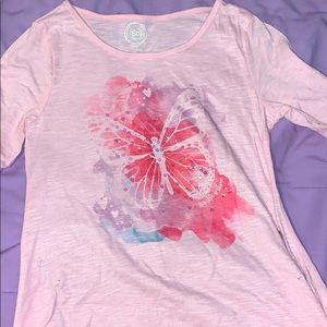pink butterfly shirt